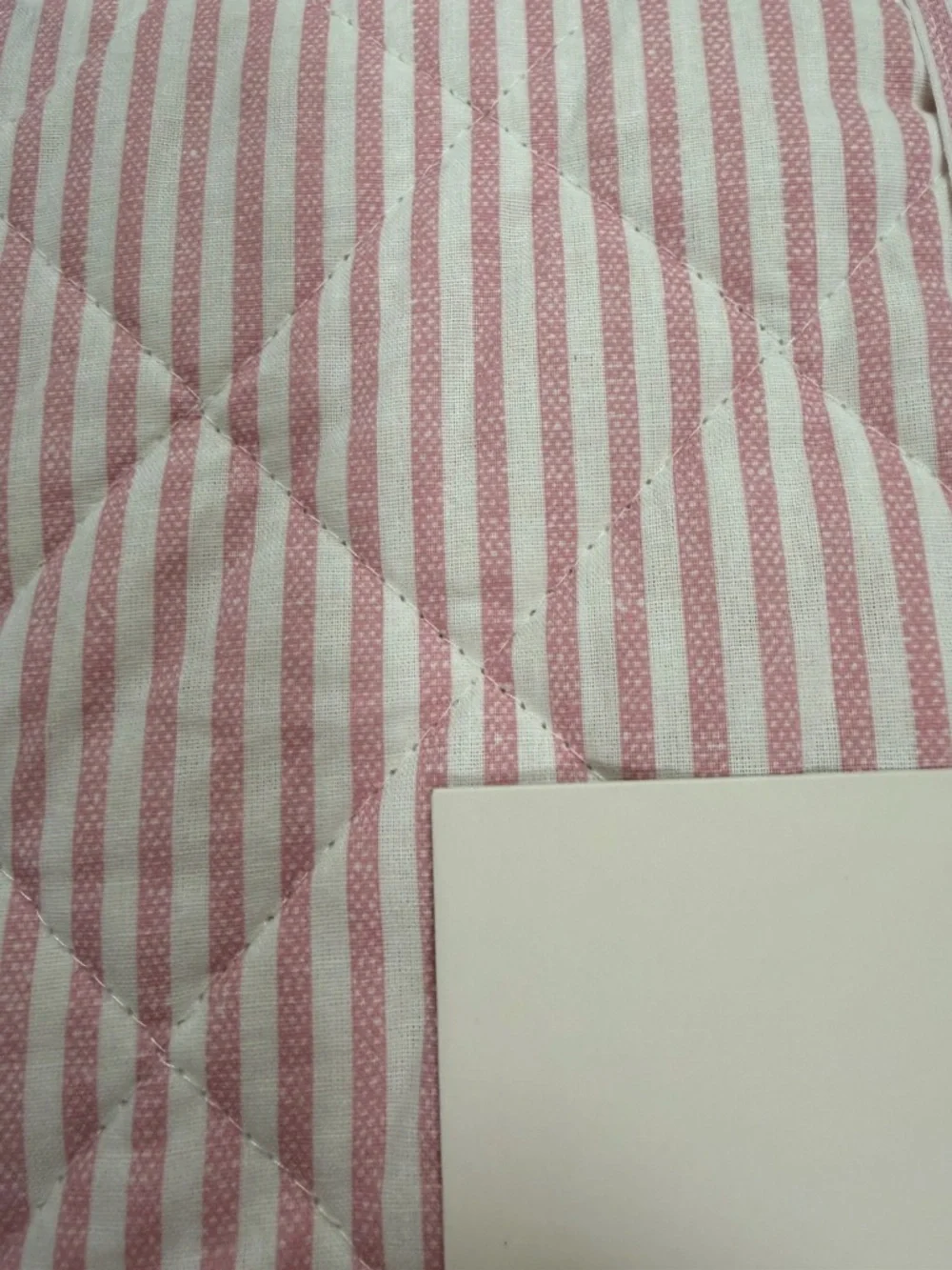 Laura Ashley Pink and White Oxford Striped Twin Quilt Set ~ Coquette